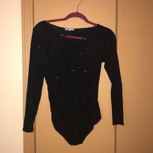 Sparkly black bodysuit size medium